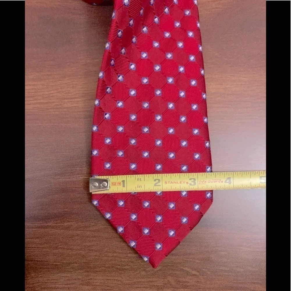 JOS. A. BANK Red 100% Silk Hand Made Necktie